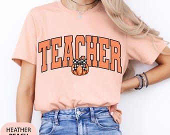 Teacher Pumpkin Shirt, Thanksgiving Teacher Gift, Teacher Shirt, Autumn Teacher, Cozy Fall Sweatshirt, Fall Teacher Gift, Shirt For Teacher