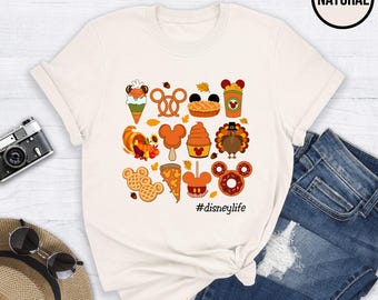 Disney Snacks T-Shirt, Thanksgiving Snacks Shirt, Mickey Cake Shirt, Pumpkin Cake Shirt, Disney Pie Shirt, DisneyLife Fall Shirt