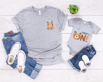 Beary First Birthday Shirt, Matching Family Birthday Shirts, Bear 1st Birthday, Any Age Teddy Bear Birthday Outfit, Mommy and Me Shirts
