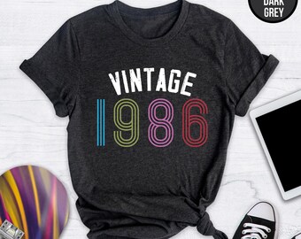 Ladies 40th Birthday Shirt, 40th Birthday Gifts for women, 1986 Vintage Birthday Shirt, Custom Vintage Birthday Gift, Mum Birthday Gift