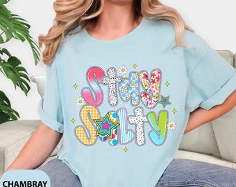 Stay Salty Shirt, Boho Trendy Summer Tee, Coquette Bow Summer T-shirt Gift, Summer Beach, Coastal Beach T-Shirt, Seashell Comfort Colors®