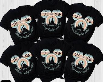 Custom Disney Vacation  Shirts, Disneyworld 2026 Shirts, Disney Trip Sweater, Personalized Disney Couple Shirt, Disney Family Matching Tees