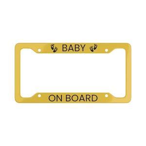 Baby-on-board nummerplaatlijst | Aangepaste nummerplaatlijst | Nummerplaatlijst auto vrachtwagen | Babymeisje aan boord | Babyjongen aan boord
