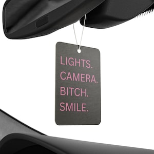 Taylor Swift Car Air Freshener | Car Air Freshener | Photo Car Air Freshener | Unique Car Air Freshener | Lights Camera Bitch Smile