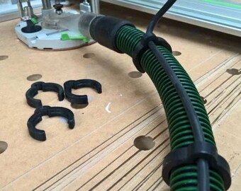 clip to connect a cable to a vacuum hose or pipe for bosch festool makita etc