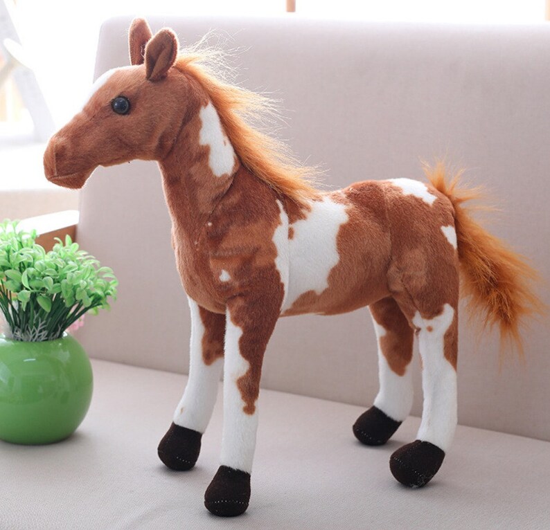 Realistic Stuffed Horsecustomizable Size Horse Plush Toy Etsy