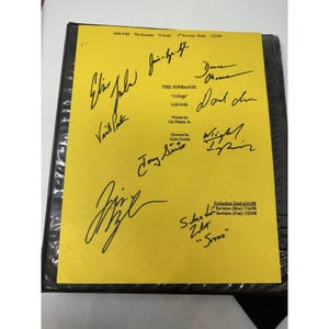 "Seltene ""The Sopranos"" signiertes Drehbuch College Cast Autograph W COA HBO 1998"