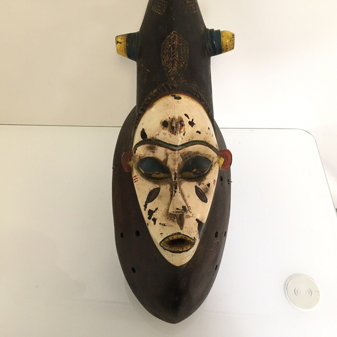 African Guro Tribal Ceremonial Mask 24”x8”7” African Art Côte D’ivoire ...