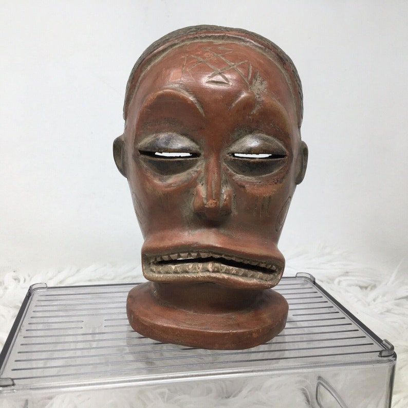 African Chokwe Chihongo Ancestral Spirit Tribal Mask Vintage 8”hx5” - Etsy
