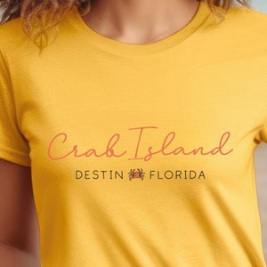 Crab Island Destin Florida Beach t-shirt Unisex Jersey Short Sleeve Tee