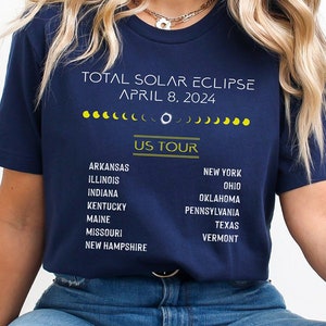 Total Solar Eclipse 2024 US Tour Totality Unisex Jersey Short Sleeve Tee