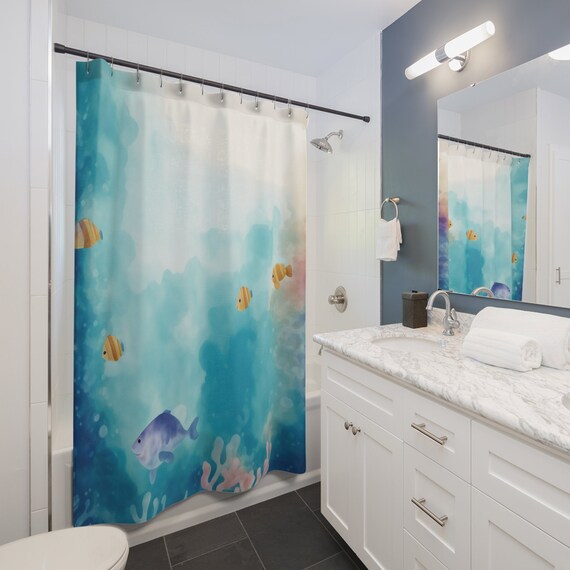 Curtain fabric bath discount