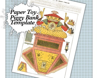 Antique Vintage Paper Toy Construction Digital Download Template, Cut Out House of the Templars ...
