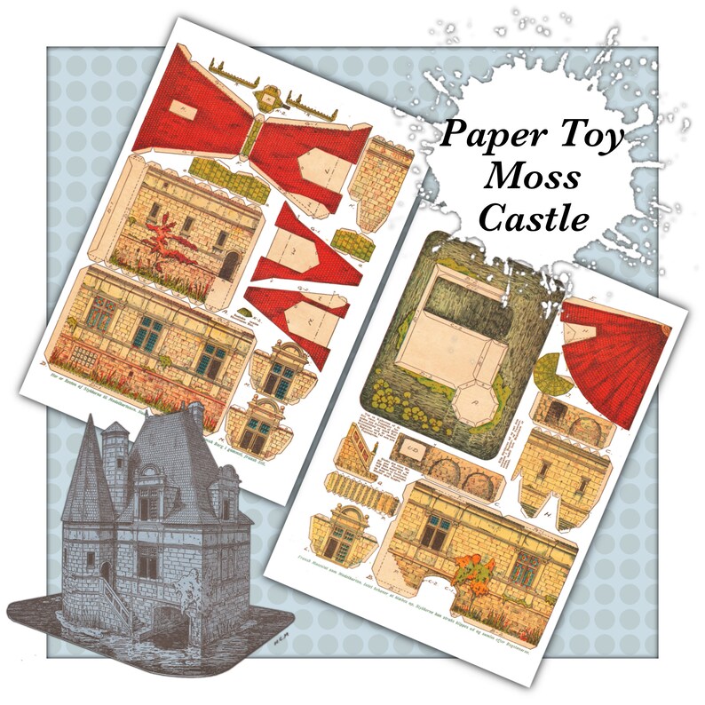 Antique Vintage Paper Toy Construction Digital Download Template, Cut ...