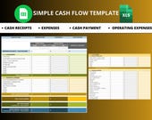Simple Cash Flow & Bookkeeping Excel Template: Budget Planner (Digital Download