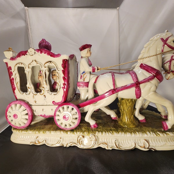 Porcelain Horse and Carriages Etsy