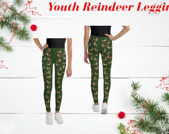 Christmas Clothing for Youth Green Leggings
