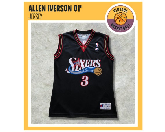 SIXERS ALLEN IVERSON #3 NBA ADIDAS HARDWOOD CLASSICS LENGTH+2 JERSEY LARGE