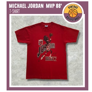 Salem Sportswear Red Michael Jordan Chicago Bulls NBA Basketball T-Shirt