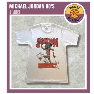 Vintage Salem Sportswear Michael Jordan Chicago Bulls wit NBA-basketbalshirt uit de jaren 80