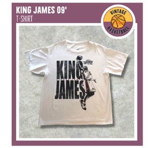King James White Cleveland Cavaliers NBA Basketball T-Shirt