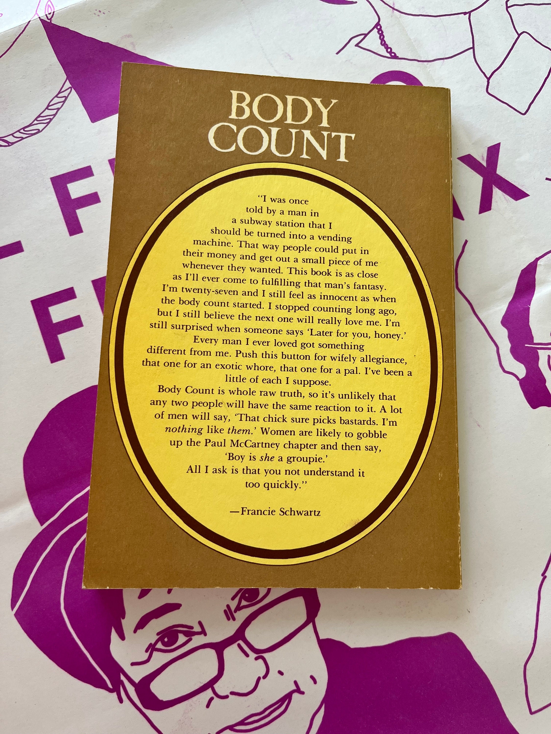 Rare Out of Print First Edition Francie Schwartz body Count Etsy