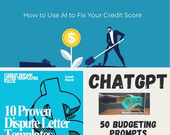 ChatGPT Credit Repair Bundle | Dispute Letter Templates, Budgeting (Digital Download)