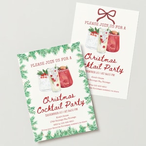 Christmas Cocktail Party Digital Invitation