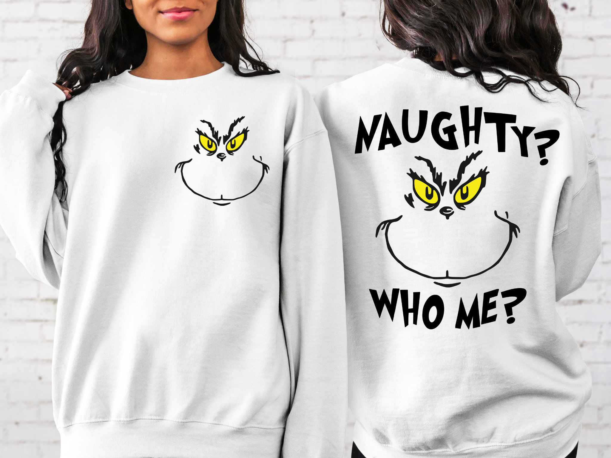Discover The Grin Christmas Double Sided Sweatshirt