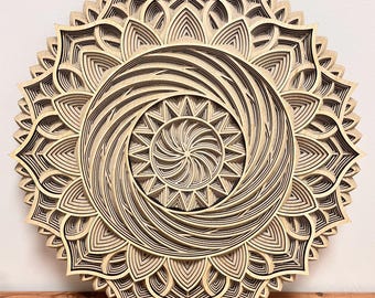 Handcrafted Wood Mandala Wall Art: Boho Home Decor