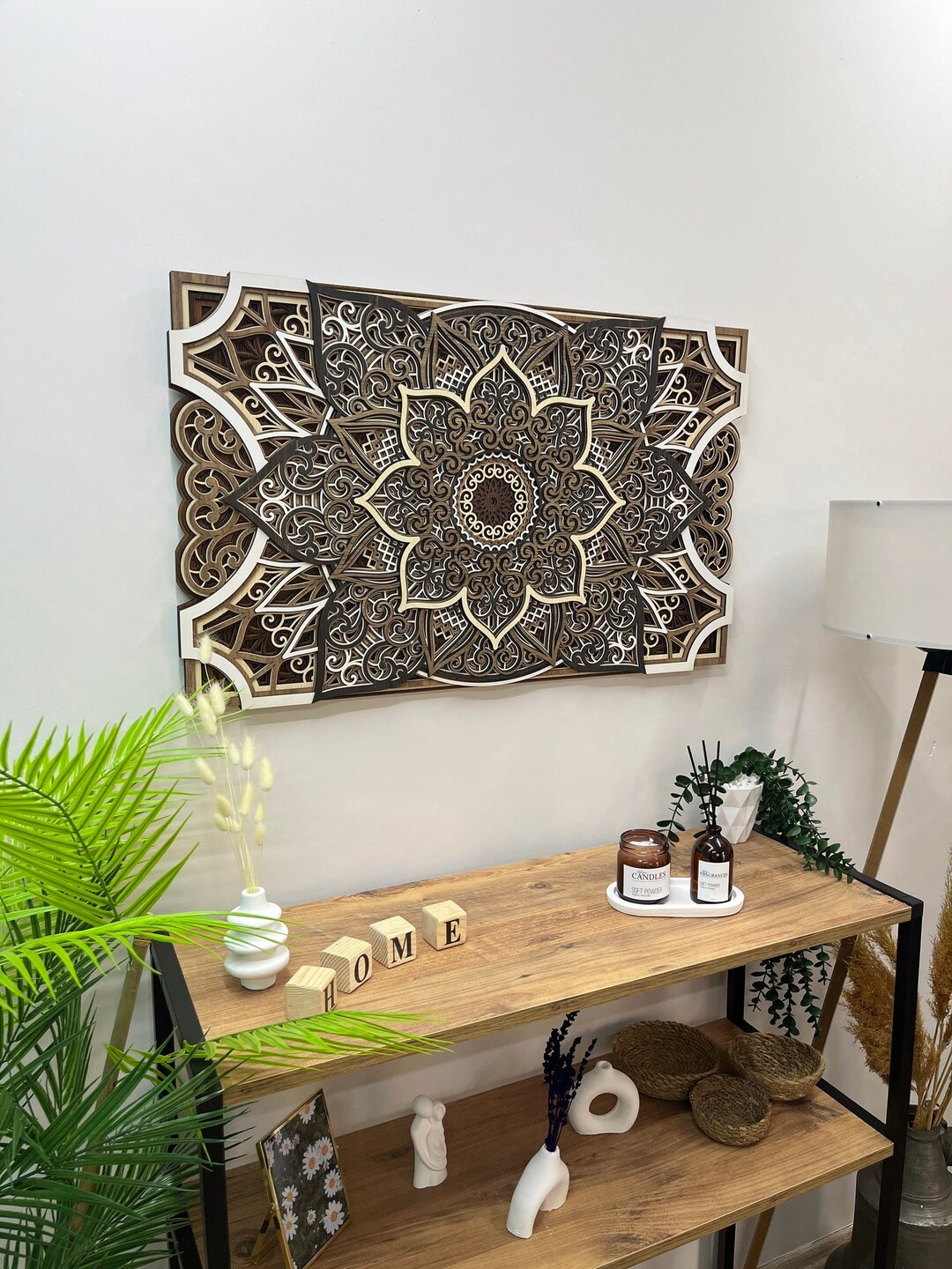Large Wood Mandala Wall Art Handmade Boho Carved Decor for Living — free download