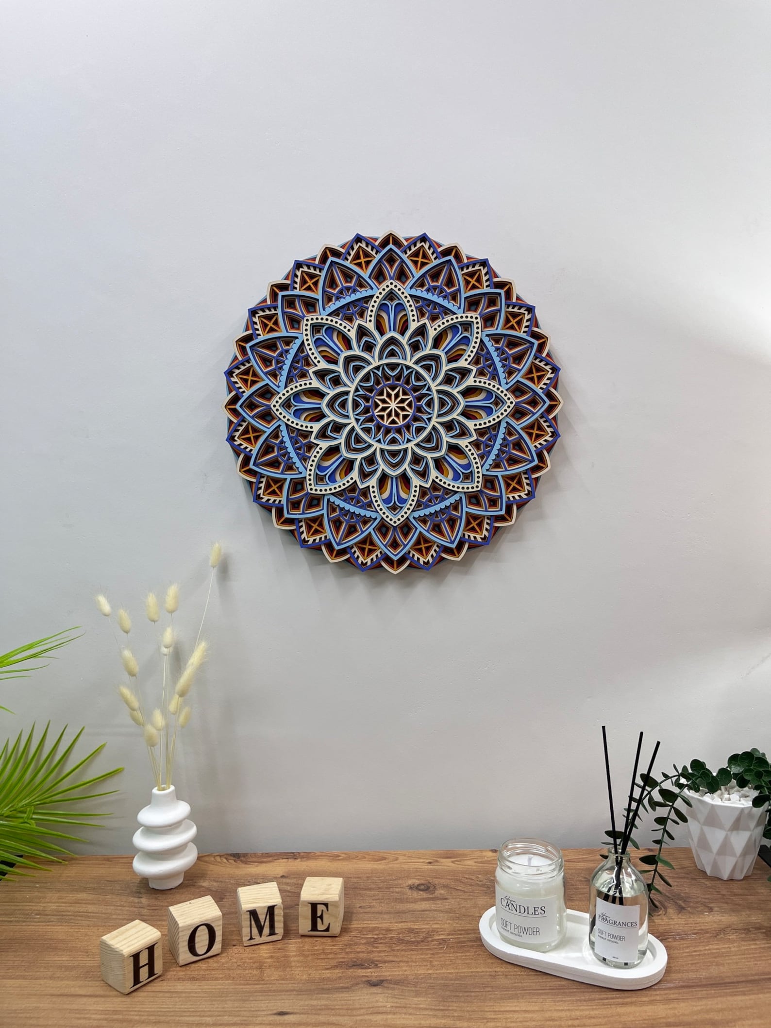 Multilayer Wood Mandala Wall Art: Sacred Geometry Home Decor - Etsy