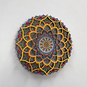 3D Wood Mandala Wall Art: Layered Boho Decor - Etsy
