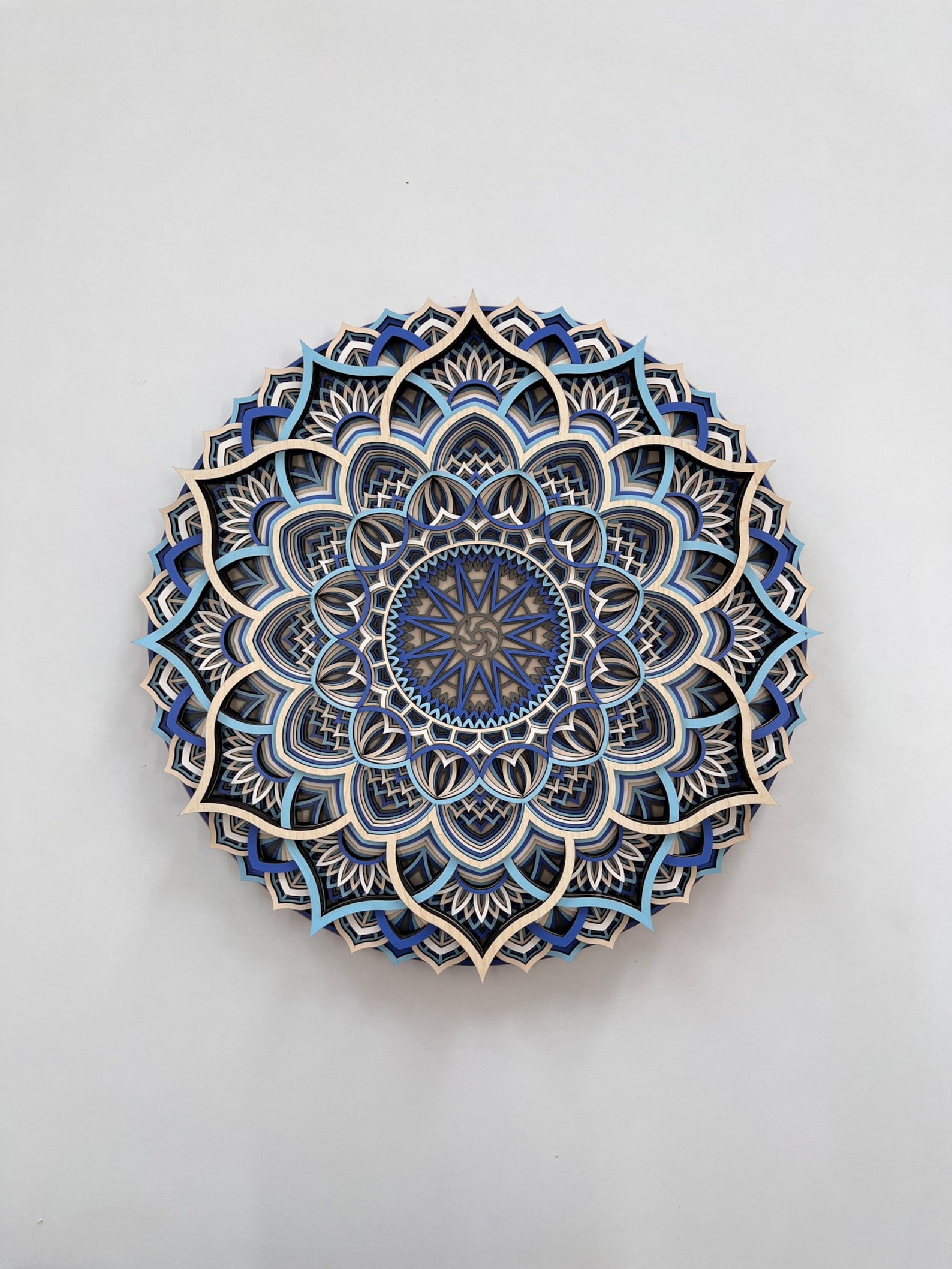 3D Wood Mandala Wall Art: Layered Laser-cut Boho Decor - Etsy
