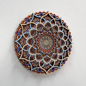3D Wood Mandala Wall Art: Layered Boho Decor - Etsy