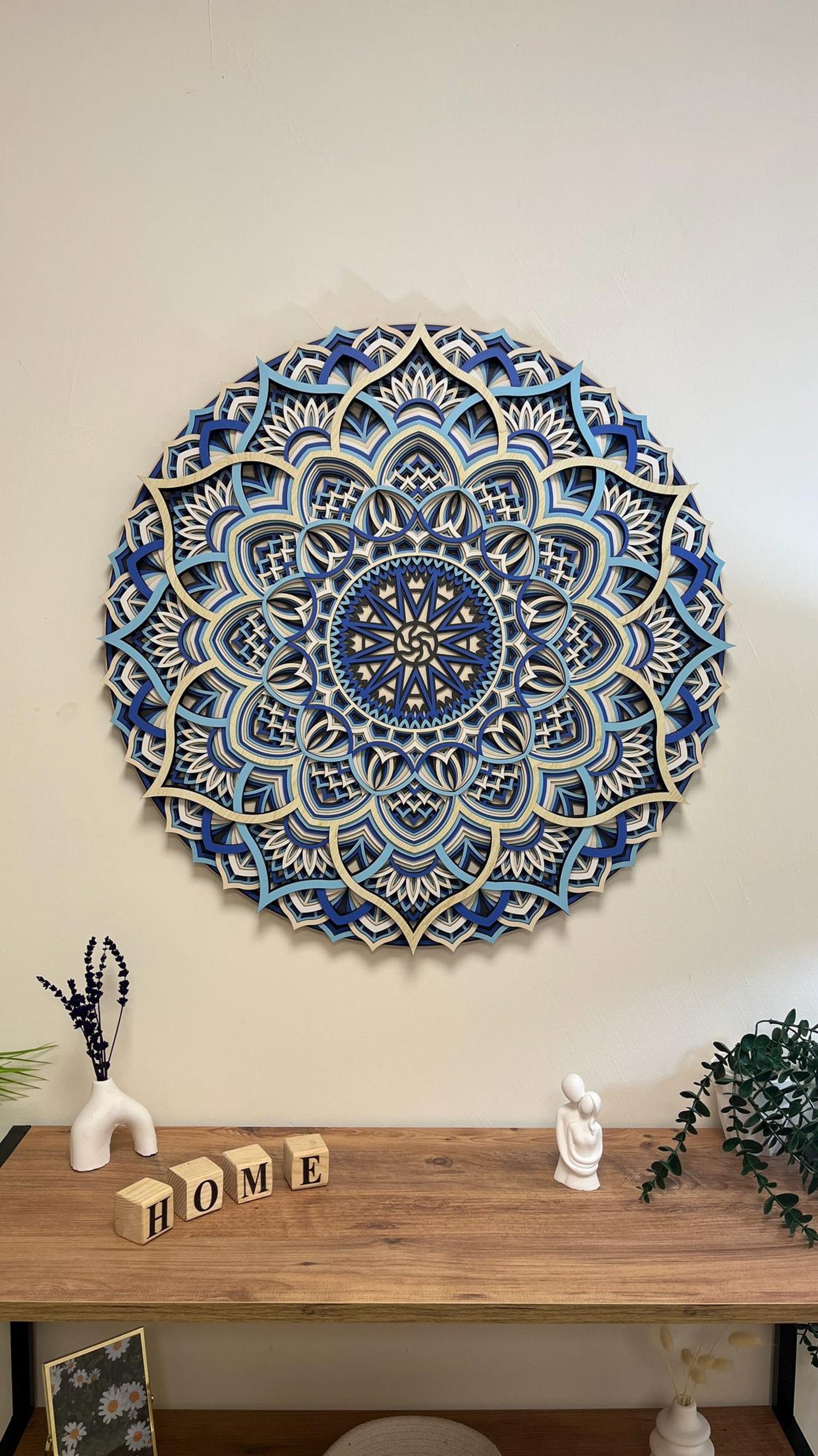 3D Wood Mandala Wall Art: Layered Laser-cut Boho Decor - Etsy
