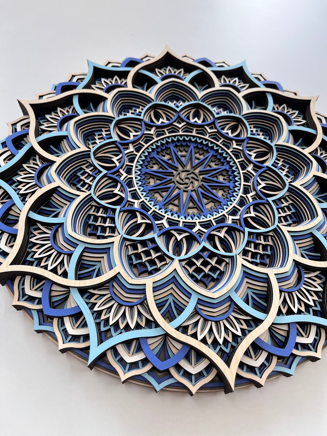 3D Wood Mandala Wall Art: Layered Boho Decor - Etsy