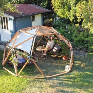 Ibiza Dome (∅ 5 m / 16.5 ft) DIY construction instructions / construction plan: Extraordinary geodome as a pavilion, gazebo, scaffolding or garden house