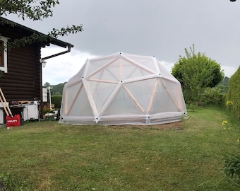 Eden Dome (∅ 4 m / 13 ft) DIY construction instructions / construction plan: Extraordinary geodome as a greenhouse