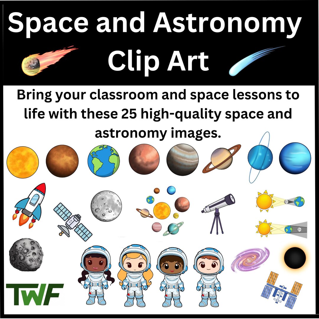 Space and Astronomy Science Clip Art - Etsy