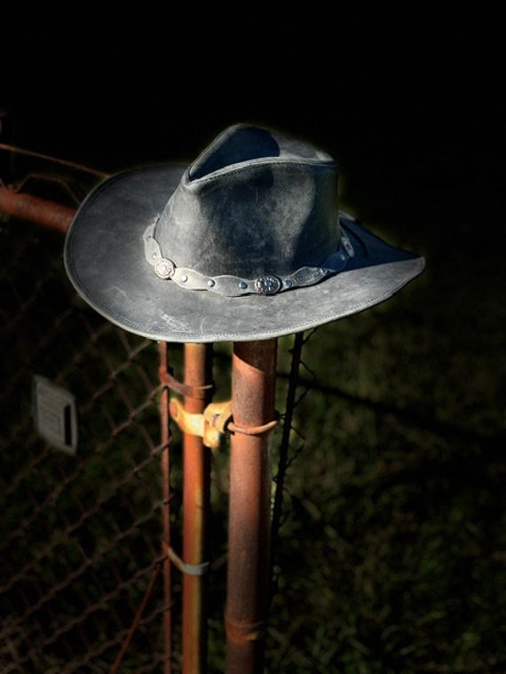 Leather Cowboy Hat, Deadwood Style Men and Women … - image 3