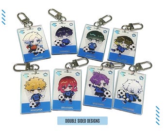 Blue Lock Acrylic Rainbow Charms