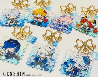 Genshin Impact Wavy Charm: Ayato, Childe, Kokomi, Nilou, Yelan, Neuvilette, Furina