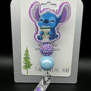 Stitch Coffee Badge Reel