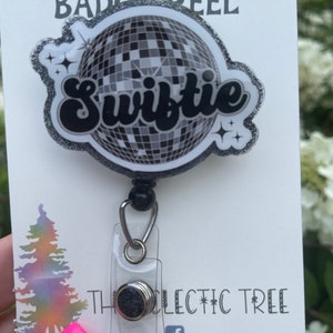 Swiftie Mirrorball Retractable Badge Reel