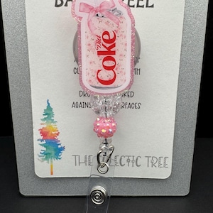 Coquette Diet Soda Can Badge Reel