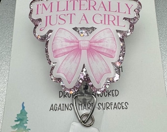 Just a Girl Retractable Badge Reel