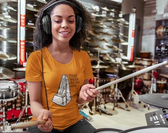 Time Waits For No One Funny Musician Metronome Rhythm Practice Shirt