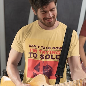 Can&#39;t Talk Now I Trying To Solo Funny Jazz Musician Bass T-Shirt