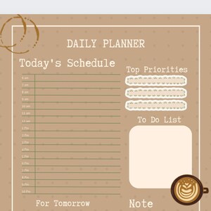 Coffee Printable Planner Set Downloadable Planner - Etsy